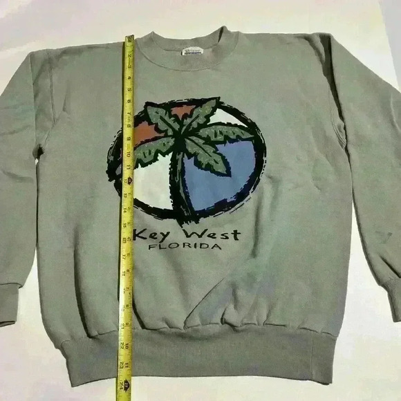 VTG Key West FL Jimmy Buffett Margaritaville Crew Neck Sweatshirt Adult Small - Picture 8 of 11